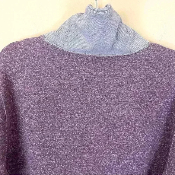 Bonobos Purple/Gray 100% Cotton High Collar Button Shetland Sweater Size XL - Picture 7 of 10